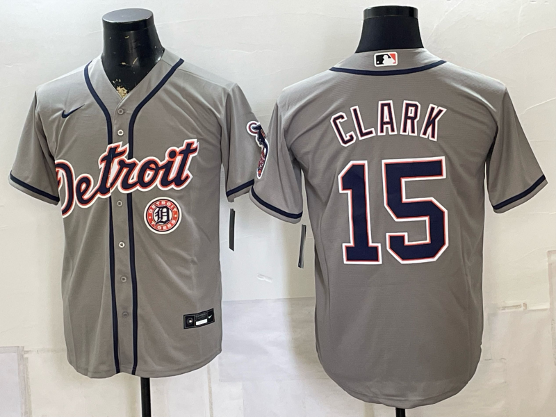 Men Detroit Tigers #15 Clark grey Nike 2026 MLB Jersey 080803->detroit tigers->MLB Jersey
